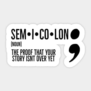 Semicolon Sticker